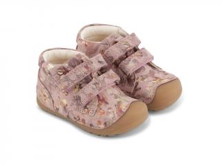 Bundgaard Petit Velcro celoroční kožená obuv Rose Mili WS 981 BG101068