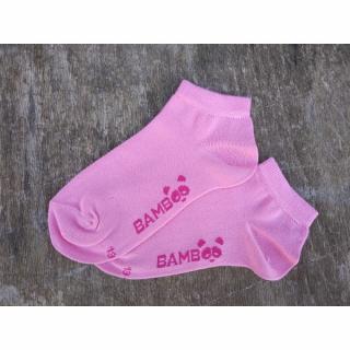 Dětské ponožky BAMBIK z bambusové viskózy světle růžové