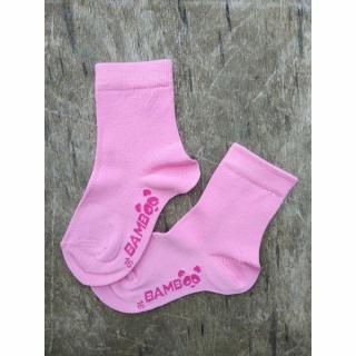 Dětské ponožky BOBÍK z bambusové viskózy světle růžové