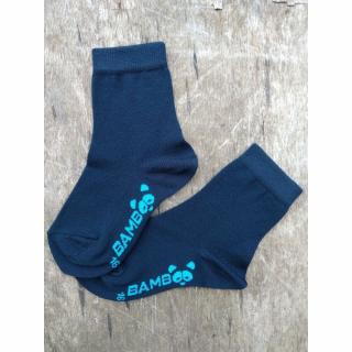Dětské ponožky BOBÍK z bambusové viskózy tmavě modré