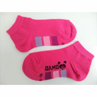 Dětské ponožky BODEN z bambusové viskózy tmavě růžové