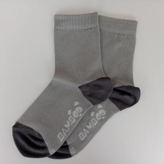 Dětské ponožky HUGO z bambusové viskózy šedé