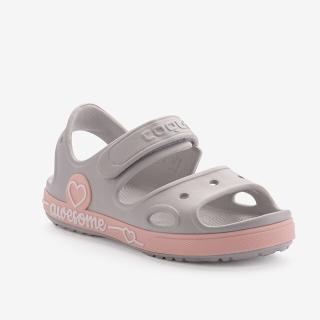 Dívčí sandály COQUI Yogi 8862-406-4641 khaki grey/candy pink