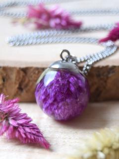 Malý náhrdelník s  fialovou pestrovkou