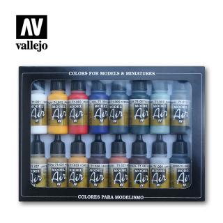 set Vallejo Model Air Basic Color 16 x 17 ml