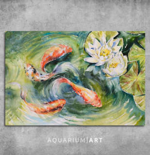 AQUARIUM ART obraz koi kapři 90 x 60 cm (P-009-90-60)