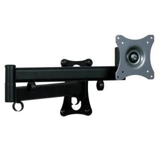 Držák Tv monitoru EDBAK GD18 (Držák na monitory a Tv 15" - 30", vzdálenost od zdi 120 - 792mm, otáčení +90° / -90°, naklápění +10° / -80°, pivot +360° / -360°, VESA 75x75 a 100x100, nosnost 10kg, barevné provedení černé, bílé nebo stříbrné)