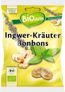 Biodeta Bio Bonbóny zázvor a byliny 75g