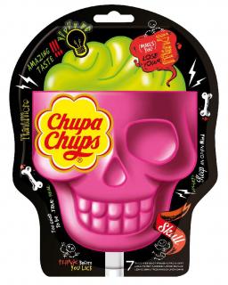 Chupa Chups 3D Skull Strawberry Lime lízátka 105g (CHUPA CHUPS lebky)