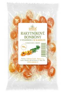 Grešík Rakytníkové bonbóny s vitaminem C se sladidlem 100g