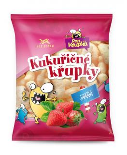Křupky kukuřičné jahodové 90g