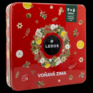 Leros Voňavá zima dárkový plechový box 9x6ks