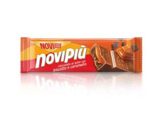 Novipiù Mléčná čokoláda se slaným karamelem a sušenkou 35g