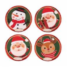 Nugátový vánoční medailon 24g (Sob, sněhulák, santa)