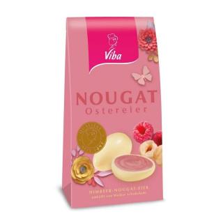 VIBA pralinky z bílé čokolády s malinovým nugátem 114g