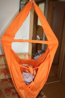 Hačka Tiki-Mechulka (miminko) - tkanice; oranžová