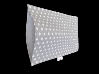 Svačinový pytlík - hvězdy na šedé 17x27 cm
