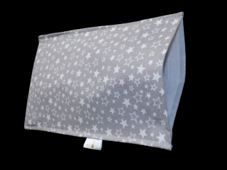 Svačinový pytlík - hvězdy na šedé II 17x27 cm