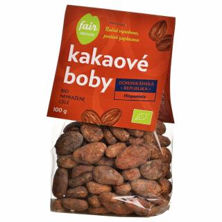 Bio kakaové boby celé nepražené, 100 g  fair trade