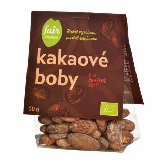 Bio kakaové boby celé pražené, 50 g  fair trade