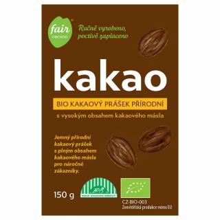 Bio kakaový prášek přírodní vysokotučný, 150 g
