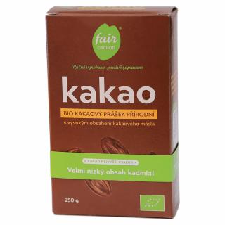 Bio kakaový prášek přírodní vysokotučný, 250 g