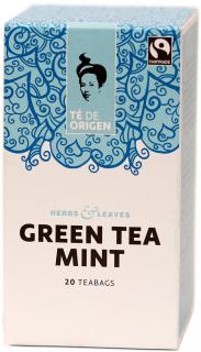 Bio porcovaný zelený čaj s mátou, 20x2 g  Fairtrade
