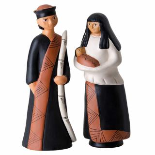 Hliněný betlém Svatá rodina z Peru, 22 cm