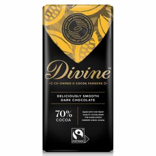 Hořká čokoláda Divine 70%, 90 g  Fairtrade