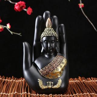 Soška Thajský Buddha, ručně malovaný  (Ručně malovaný Thajský Buddha v dlani)