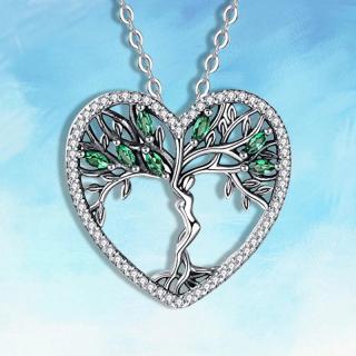 Strom života v srdci - Přívěsek na krk (Řetízek s přívěskem, Strom života v srdci)