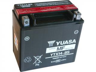 Baterie Yuasa YTX14-BS kyselina v zásobníku