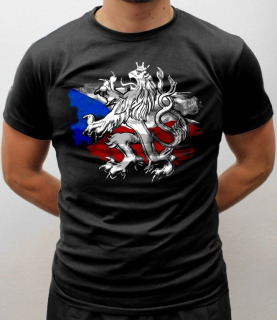 Tričko - Český lev(3D)(D) Barvy: Černá, Velikost: 4XL