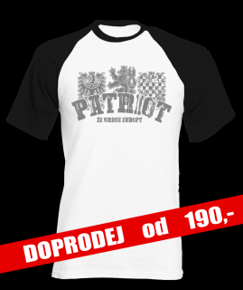Tričko - Patriot ze srdce Evropy (B/W) - doprodej Velikost: S