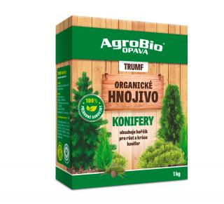 AgroBio Trumf Konifery 1 kg  Organické hnojivo s hořčíkem pro růst a krásu konifer