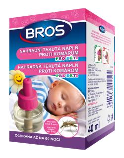Bros KIDS náhradní náplň tekutá (60nocí)  Náhradní tekutá náplň proti komárům pro děti