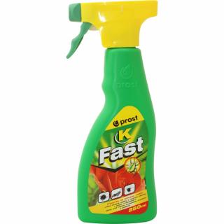 Fast K 250ml sprej  Insekticidní sprej k hubení savého a žravého hmyzu (mšic, housenek, brouků, ploštic) na okrasných rostlinách