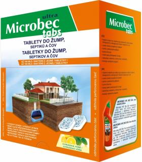 Microbec tabs - tablety žump, septiků a čištiček odpadních vod 16 x 20 g  Enzymatické tablety