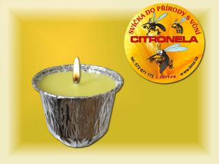 Repelentní svíčka do přírody s vůní  Citronela   proti komárům