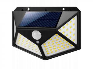 Solární nástěnné LED světlo, 100 SMD diod, senzor pohybu
