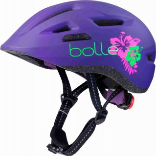 BOLLÉ - STANCE JUNIOR Matte Purple Flower XS 47-51cm (dětská cyklistická přilba)