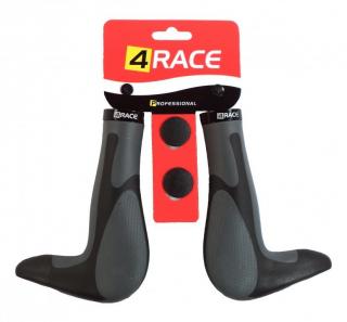 Gripy+rohy 4RACE černo-šedé (gripy s rohama)