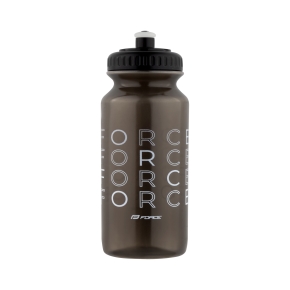 láhev FORCE ENJOY 0,5 l, transparentní černá-bílá (láhev na kolo)