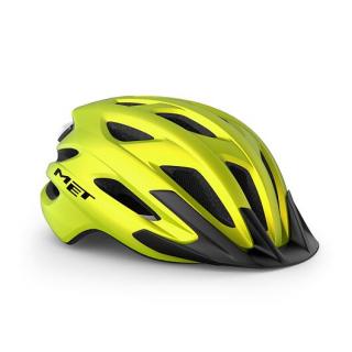 MET PŘILBA CROSSOVER LIME ŽLUTÁ METALICKÁ  (cyklistická přilba)