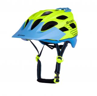 přilba FORCE RAPTOR MTB fluo-modrá (cyklistická přilba)