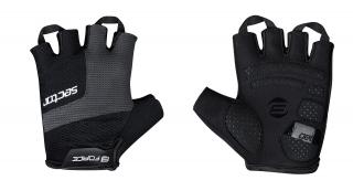 rukavice FORCE SECTOR gel, černo-šedé (cyklistické rukavice)