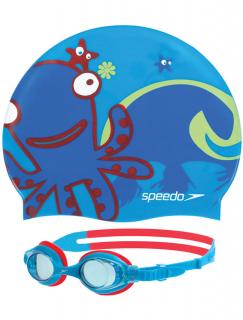 Speedo Sea squad cap 2-6 let - Plavecké brýle (Plavecké brýle set Speedo)