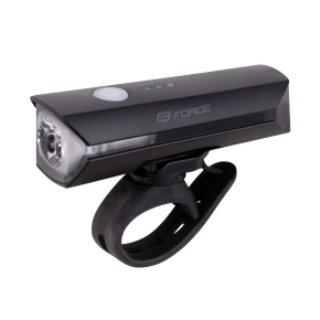 světlo přední FORCE FLUX 550LM USB, černé (světlo přední)