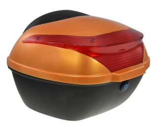 Zadní kufr k elektrickému motocyklu RACCEWAY E-BABETA, oranžový (zadní kufr)