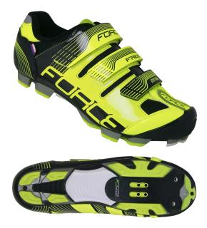 tretry FORCE MTB FREE, fluo-černé